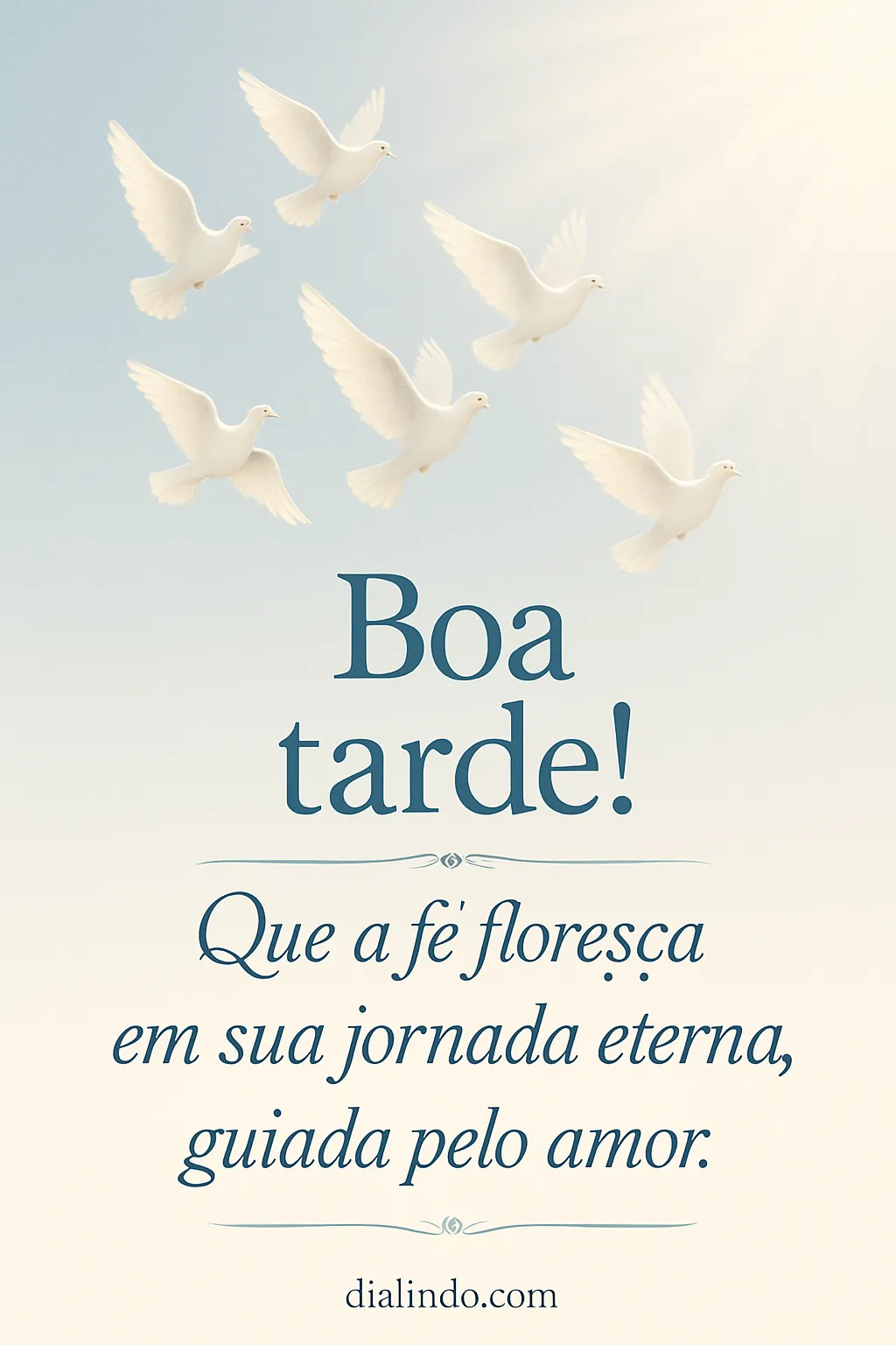 Amor como bússola da fé. - Mensagem inspiradora