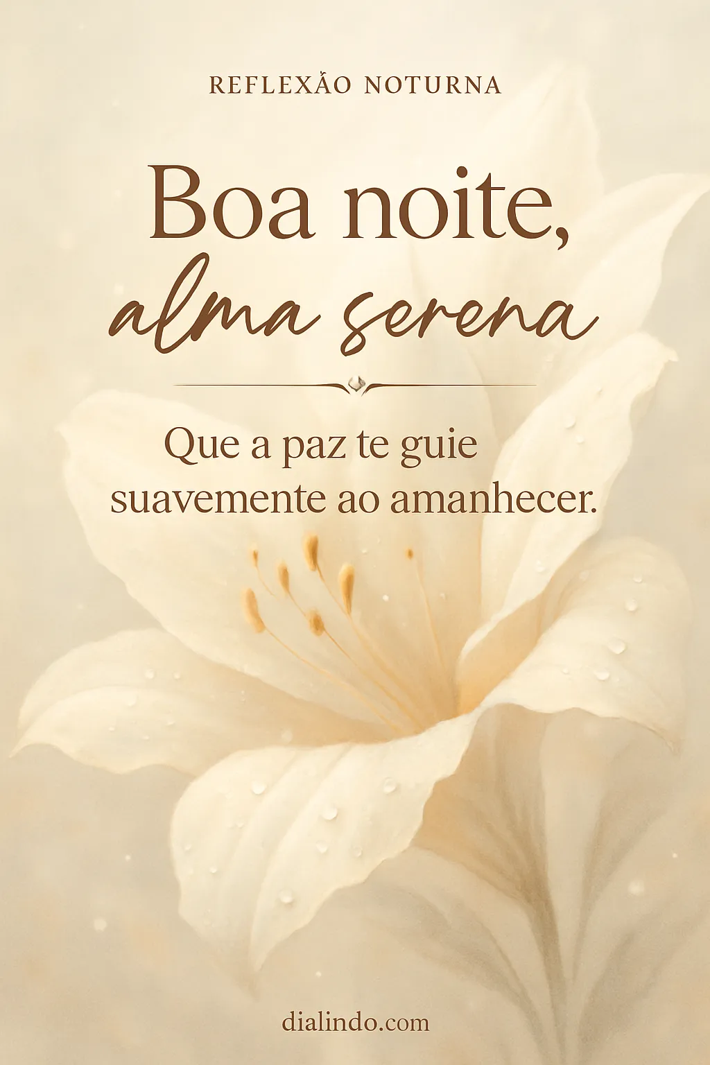 Paz Serena ao Despertar. - Mensagem inspiradora