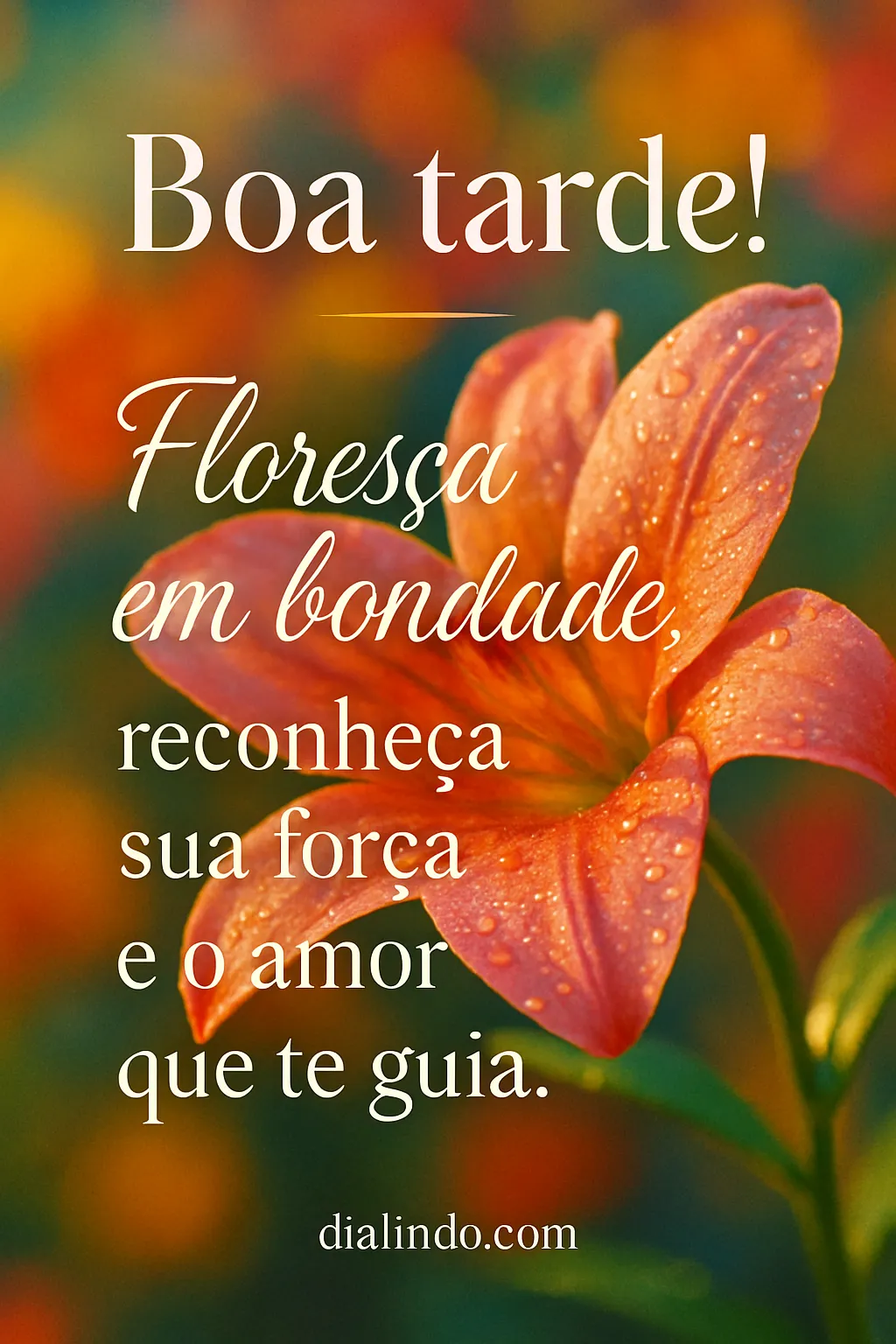 Bondade, Força e Amor Florescem.