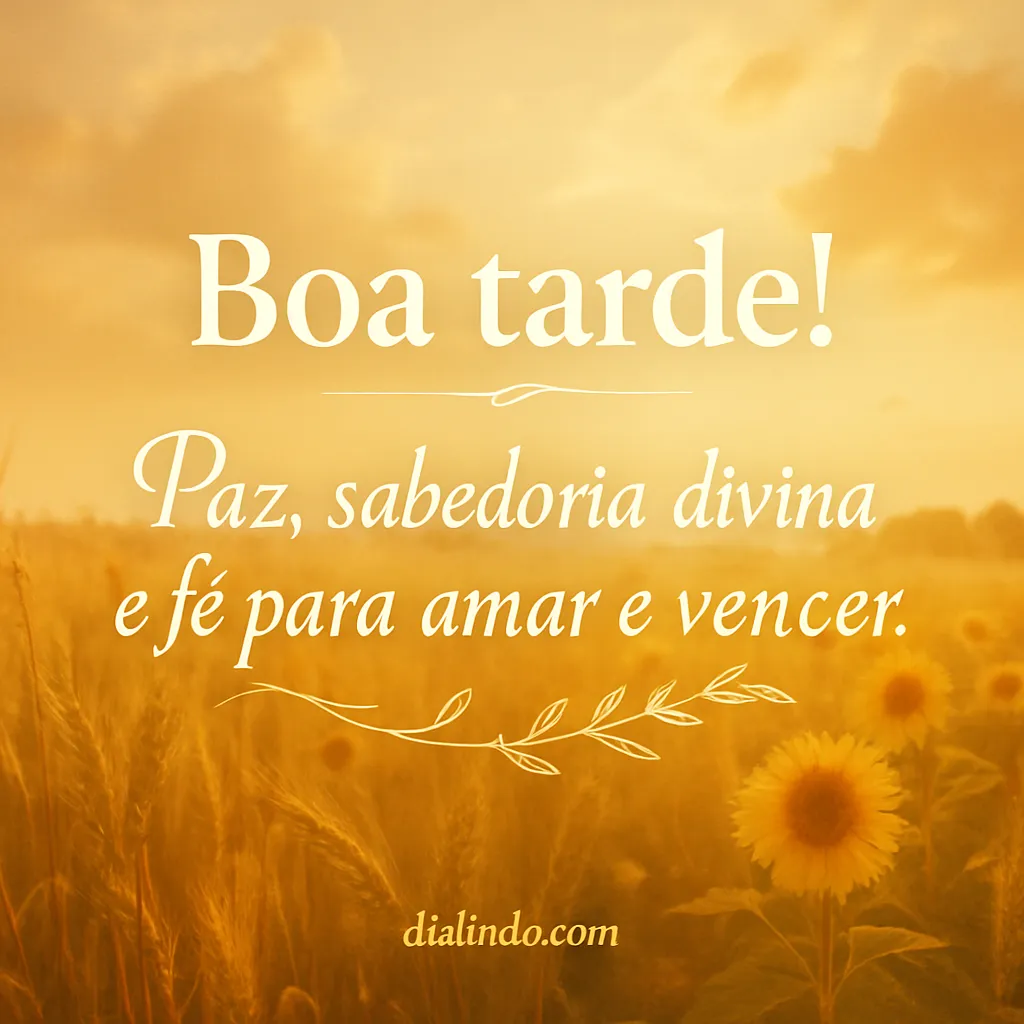 Amar, vencer: Fé divina.