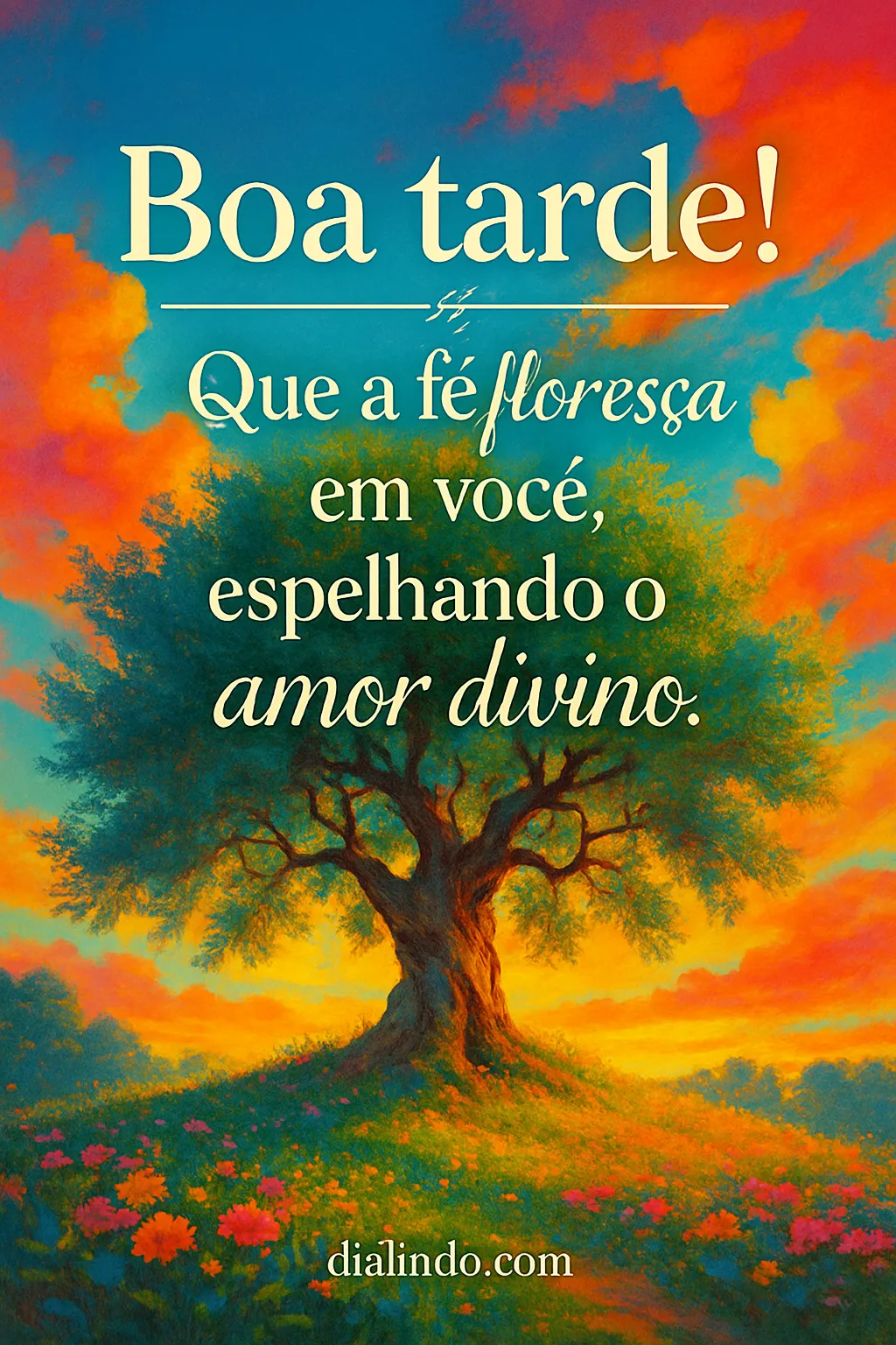 Amor Divino Florescendo em Fé.