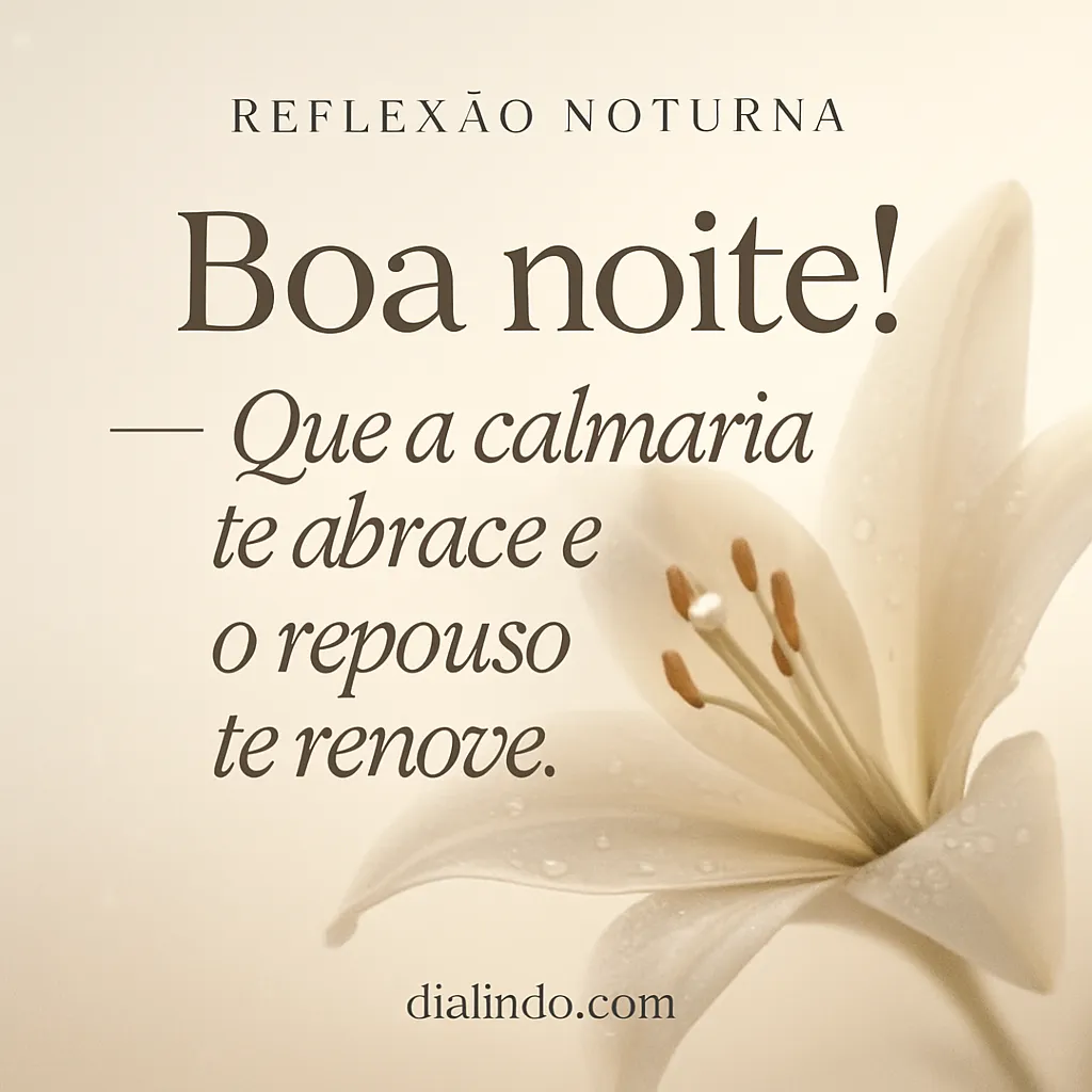 Calmaria: Abraço Renovador Noturno