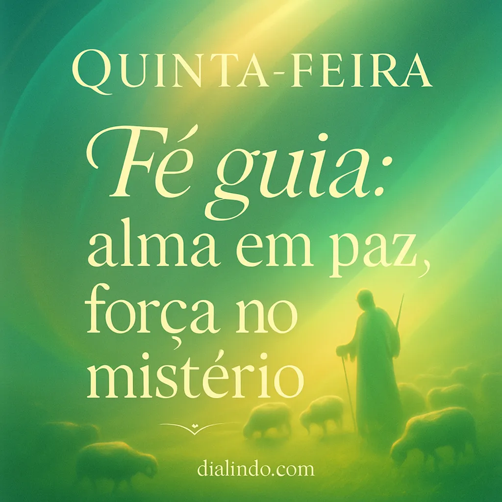 Paz na Fé Oculta - Mensagem inspiradora