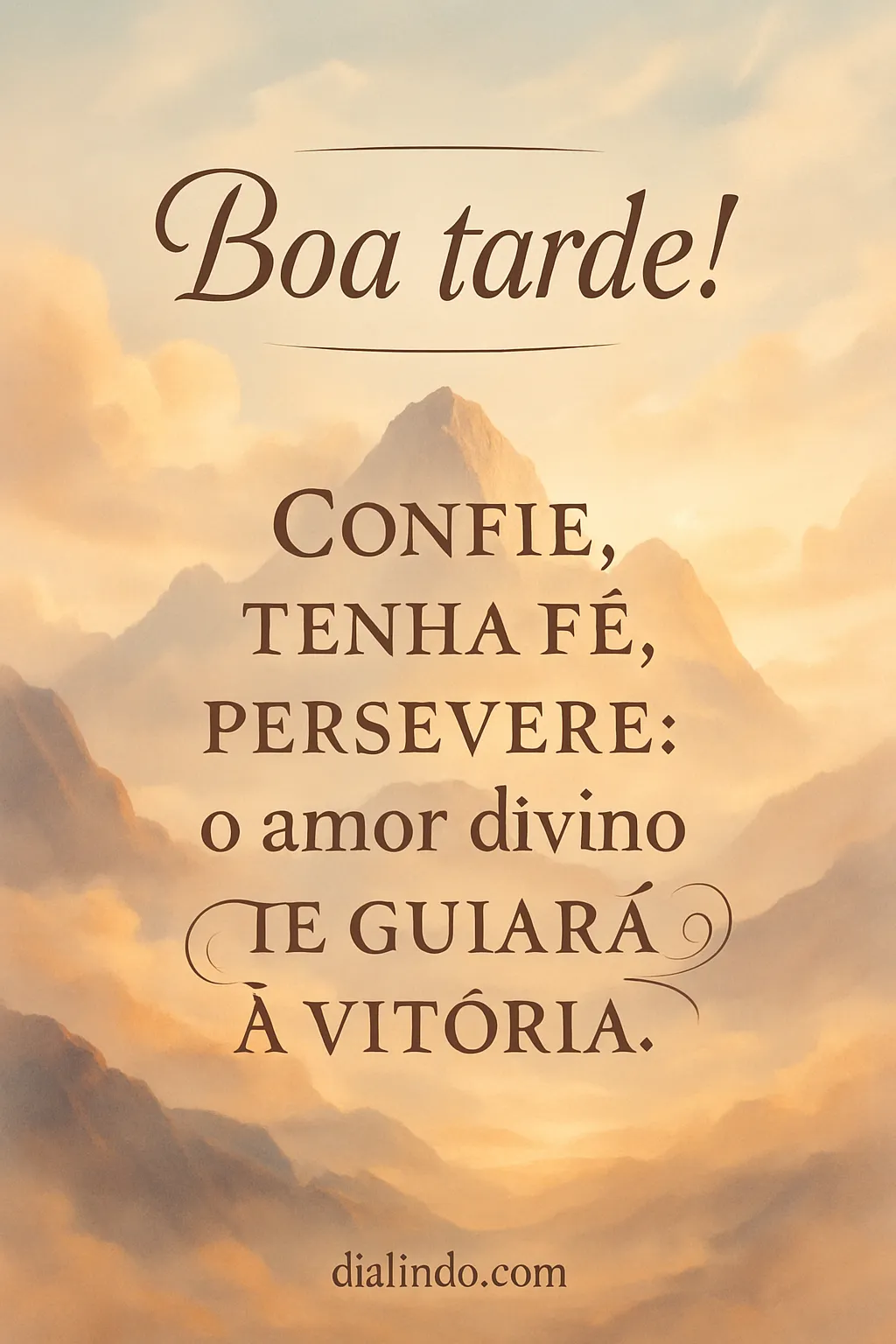 Amor Divino: Rumo à Vitória - Mensagem inspiradora