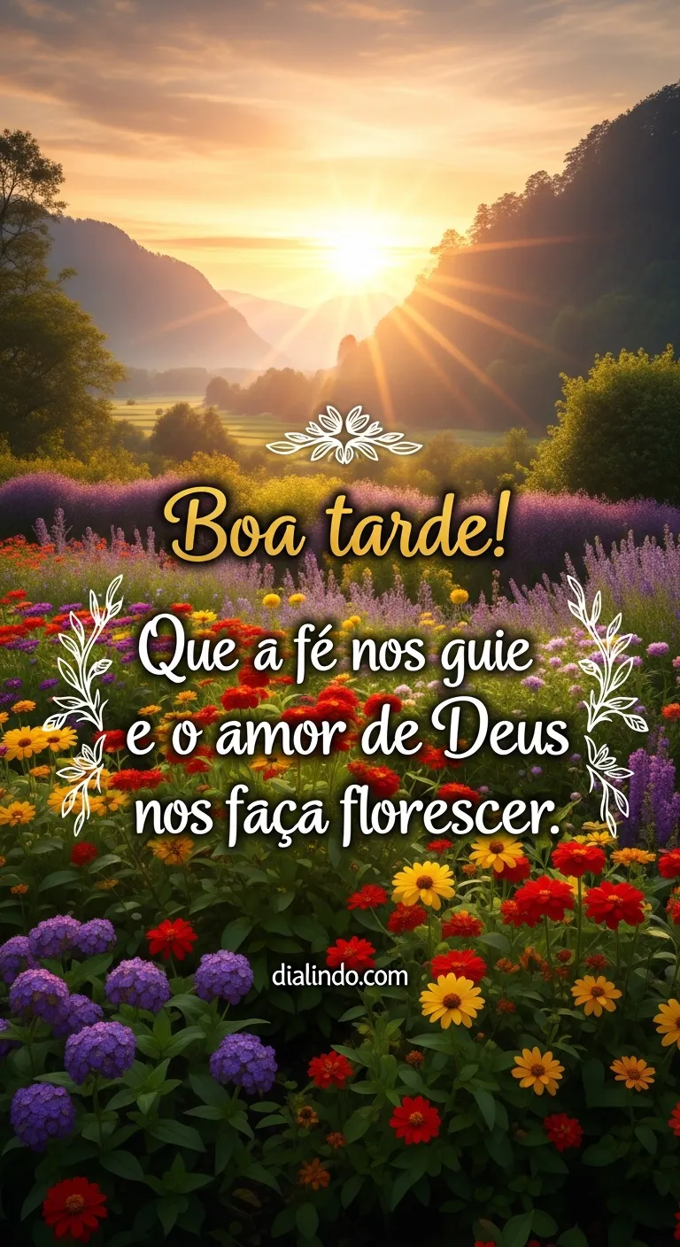 Fé florida, amor guiando. - Mensagem inspiradora