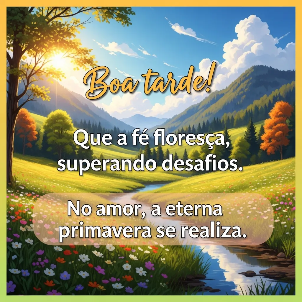 Fé florida, amor primaveril.