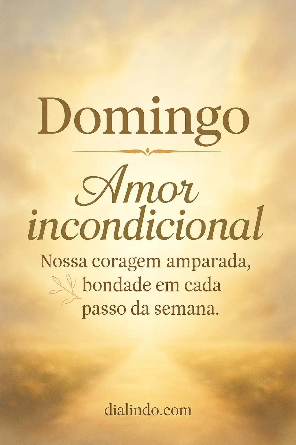 Coragem nutrida em amor, sempre.
