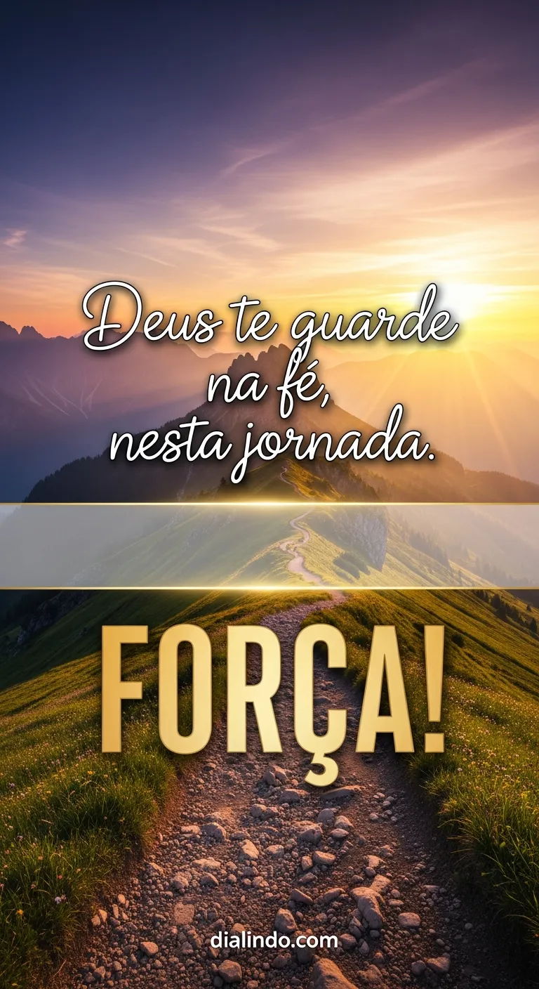 Fé, jornada, amparo divino.

Guarda na jornada, força.