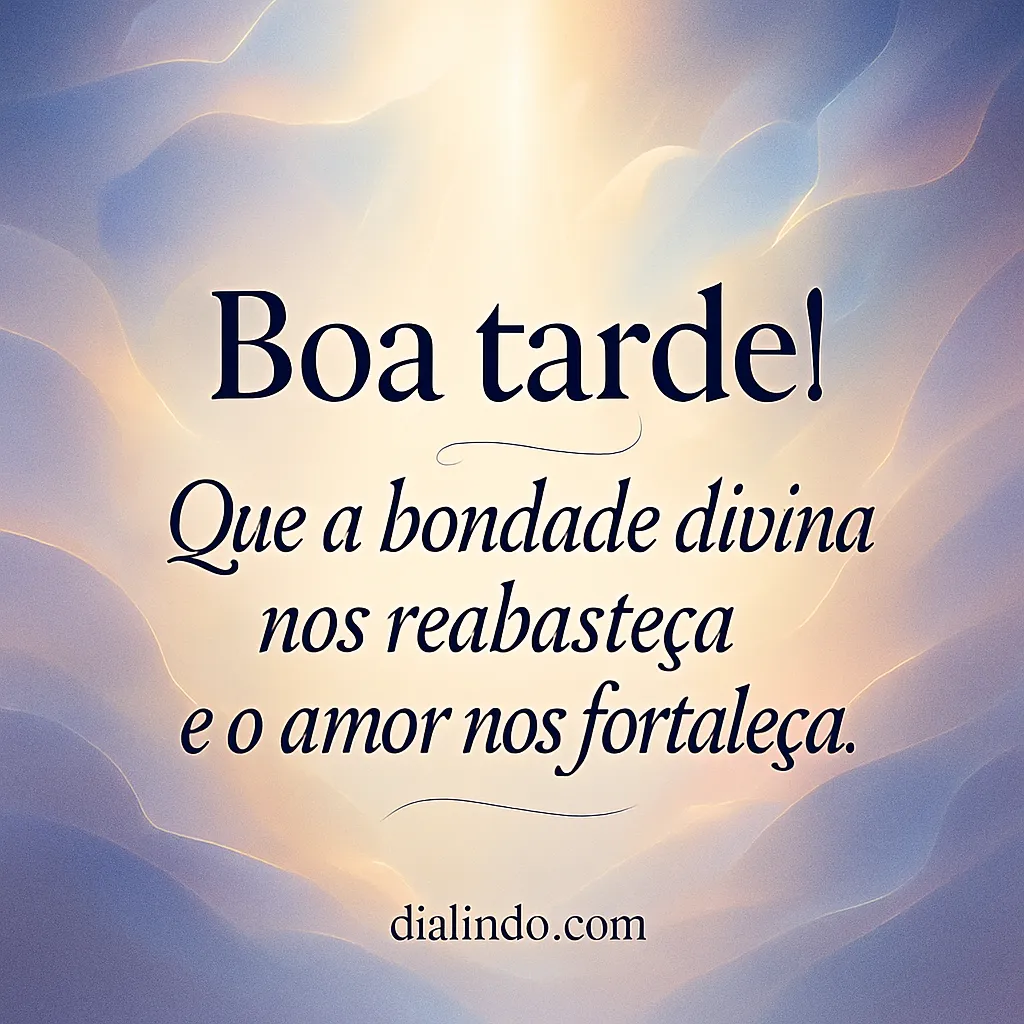 Reabastecidos em Bondade, Fortalecidos.