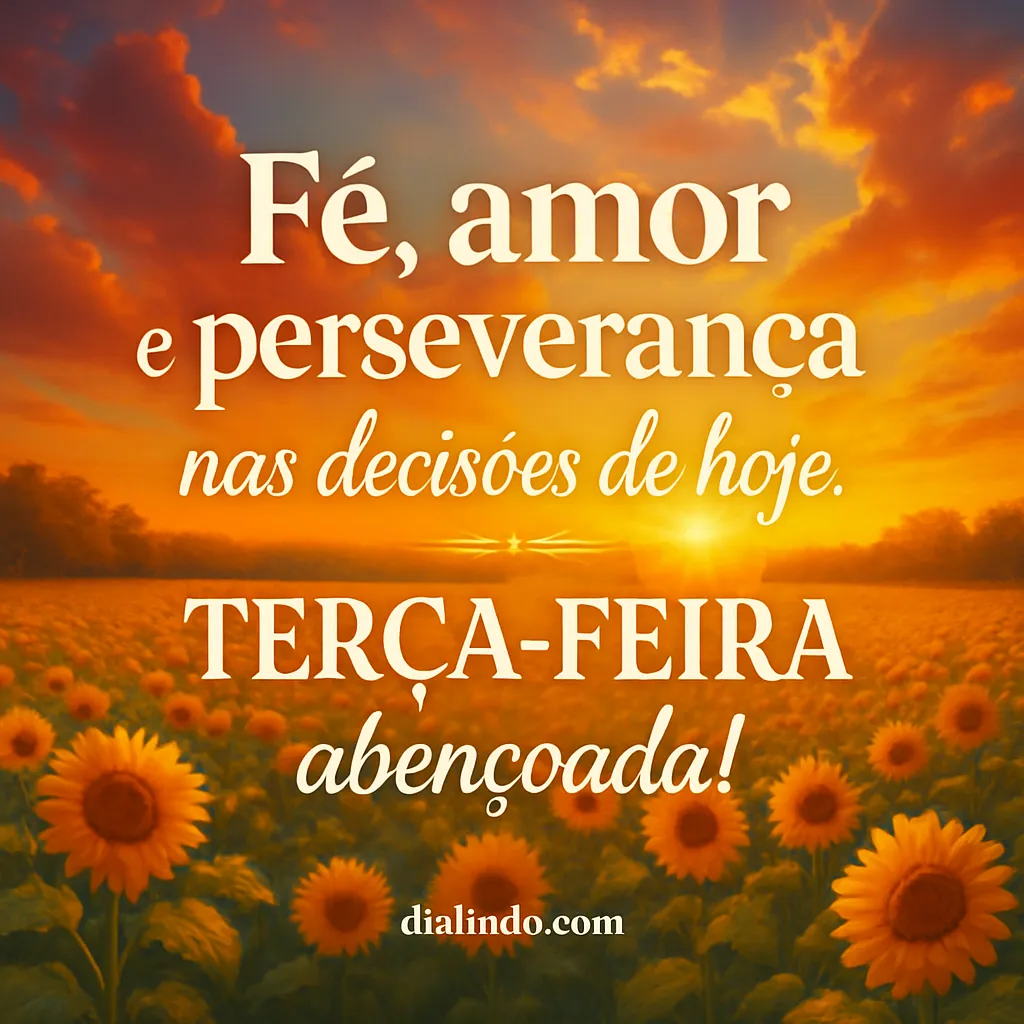 Terça: Fé, Amor Decisivo.