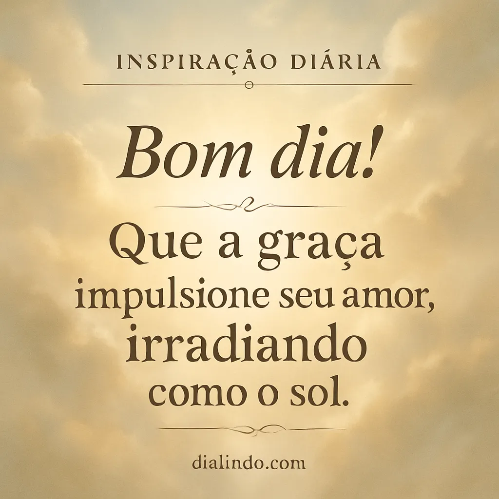Amor Solar Impulsionado pela Graça - Mensagem inspiradora