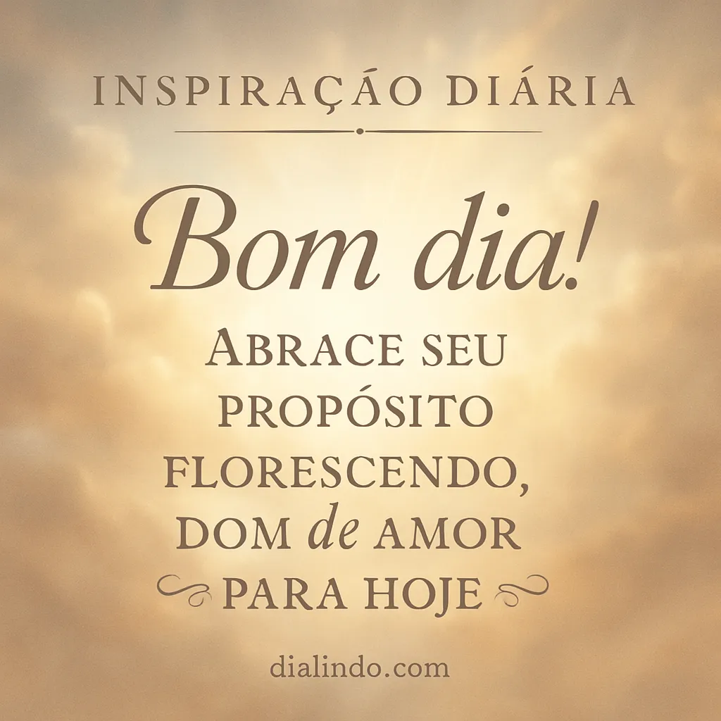 Floresça seu Dom de Amor. - Mensagem inspiradora