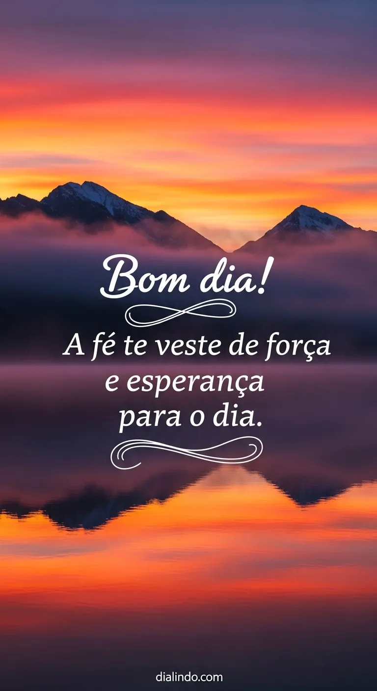Alvorada de fé e esperança. - Mensagem inspiradora