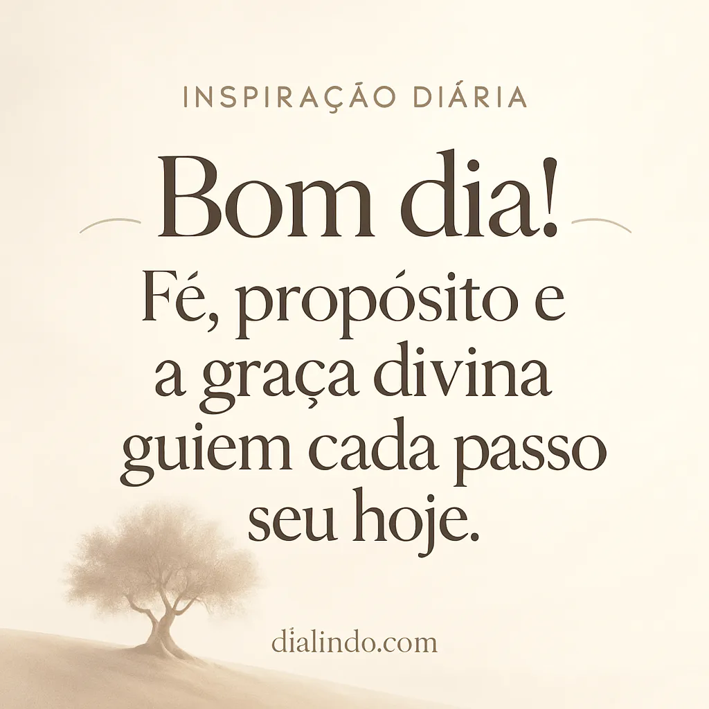 Passos guiados pela graça.