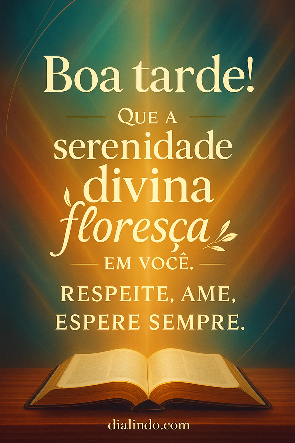 Serenidade, Amor, Espera Divina