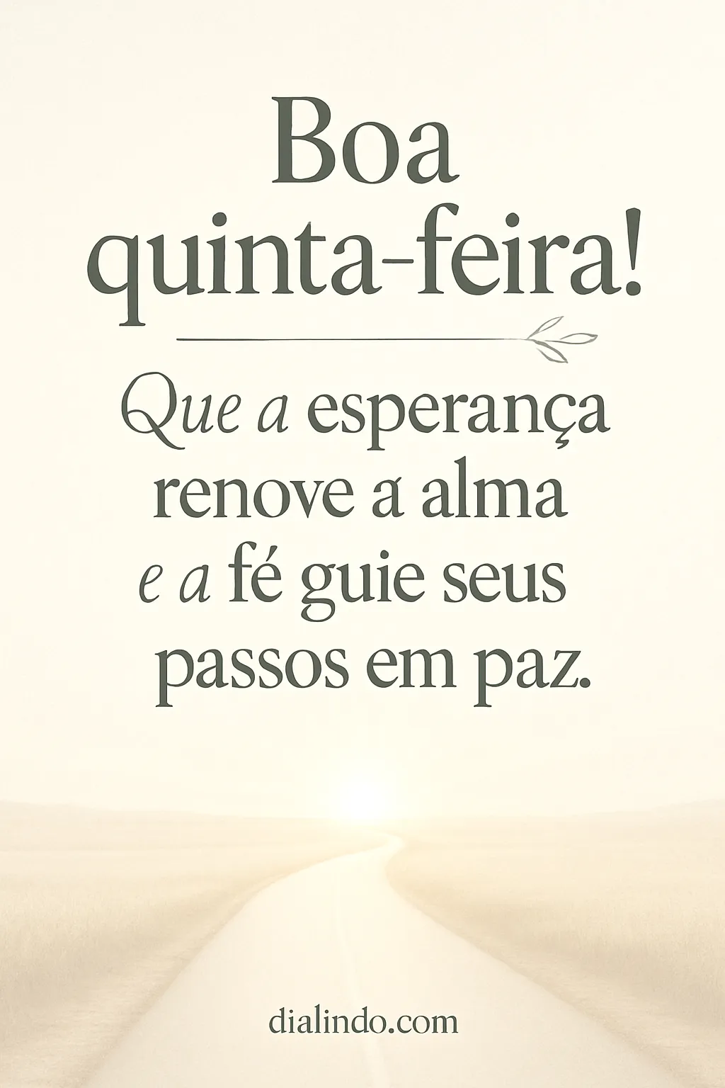 Quinta-Feira de Alma Renovada