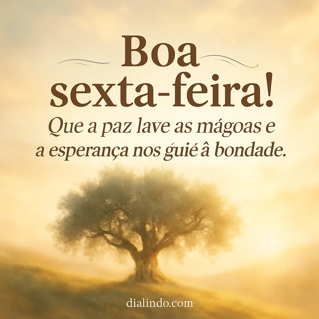 Paz, Esperança e Bondade Sexta-Feira