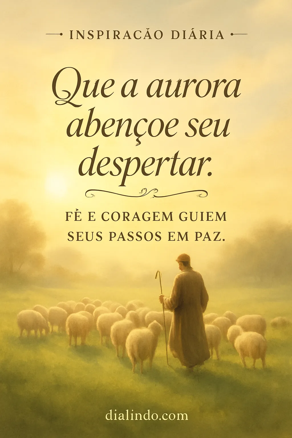 Despertar abençoado, passos guiados.