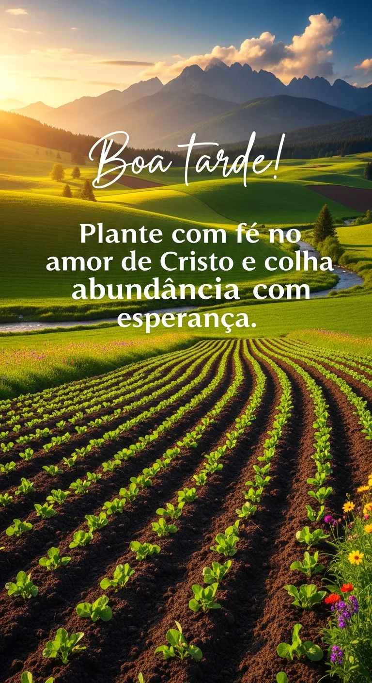 Amor semeado, fartura colhida.