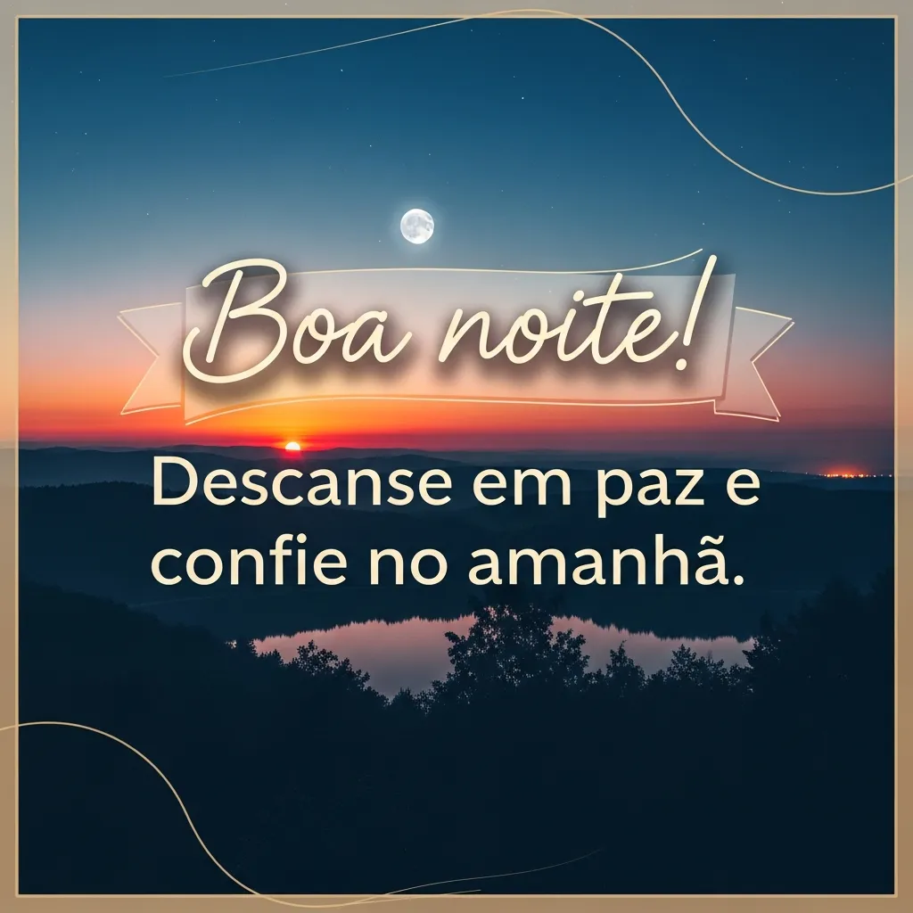 Paz no sono, fé amanhecer.