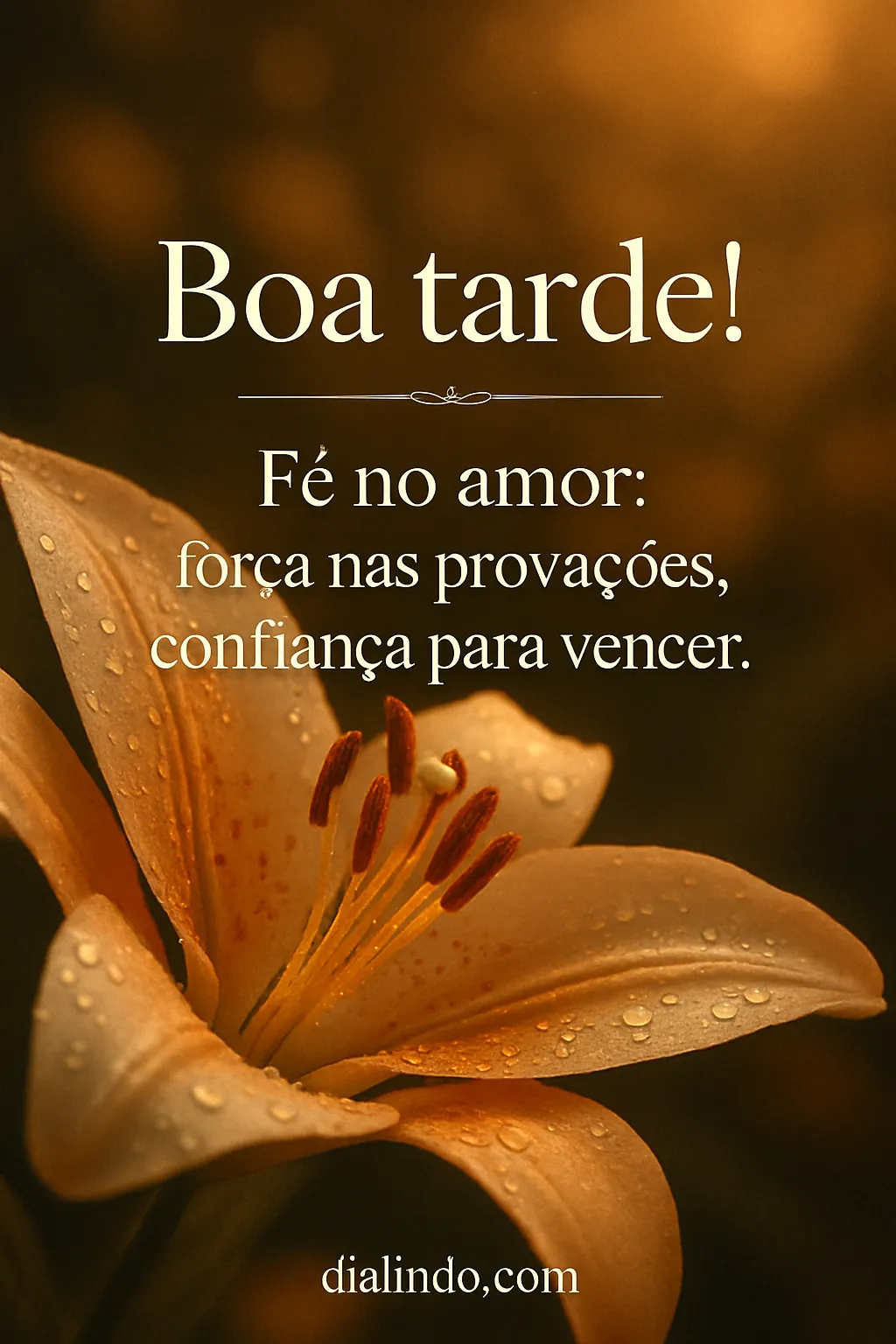 Amor: Fé que Transforma Provacões.