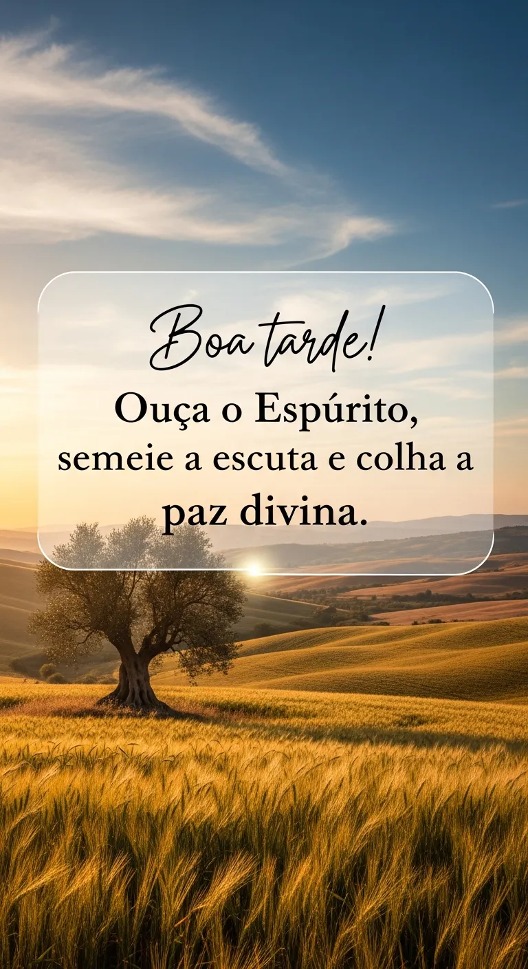 Espírito ouve, paz floresce.