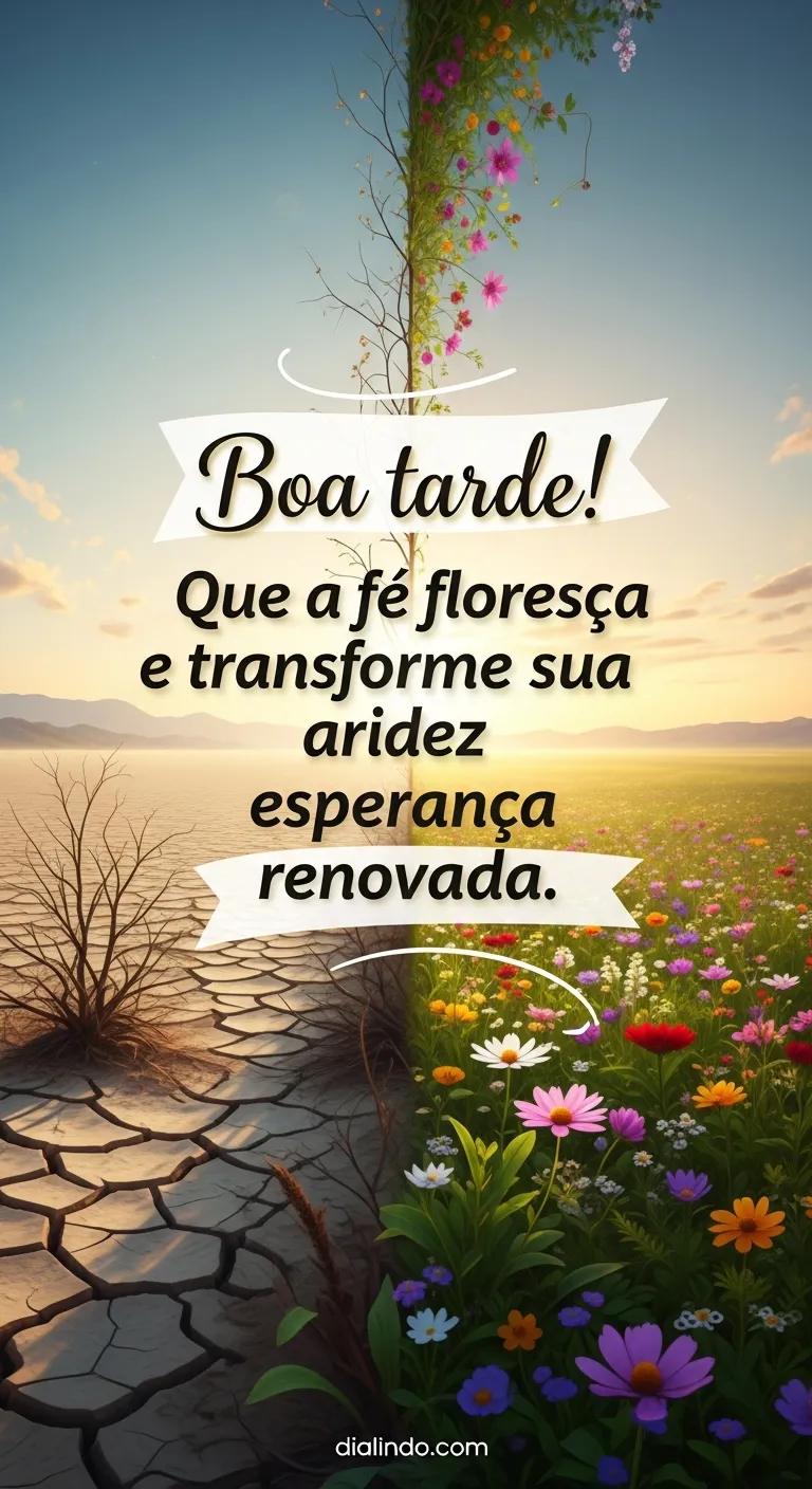 Fé florida, esperança verdejante. - Mensagem inspiradora