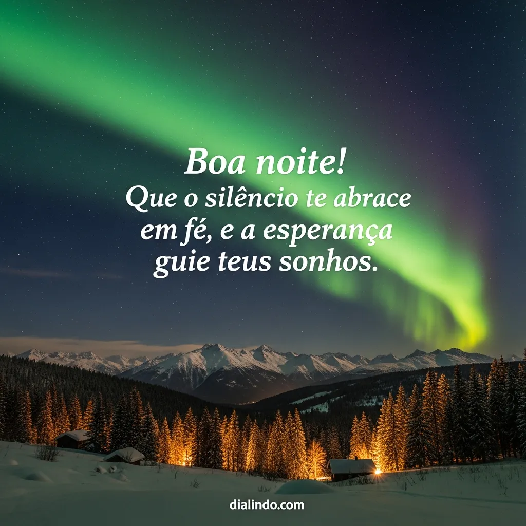 Silêncio, fé e sonhos guiados. - Mensagem inspiradora