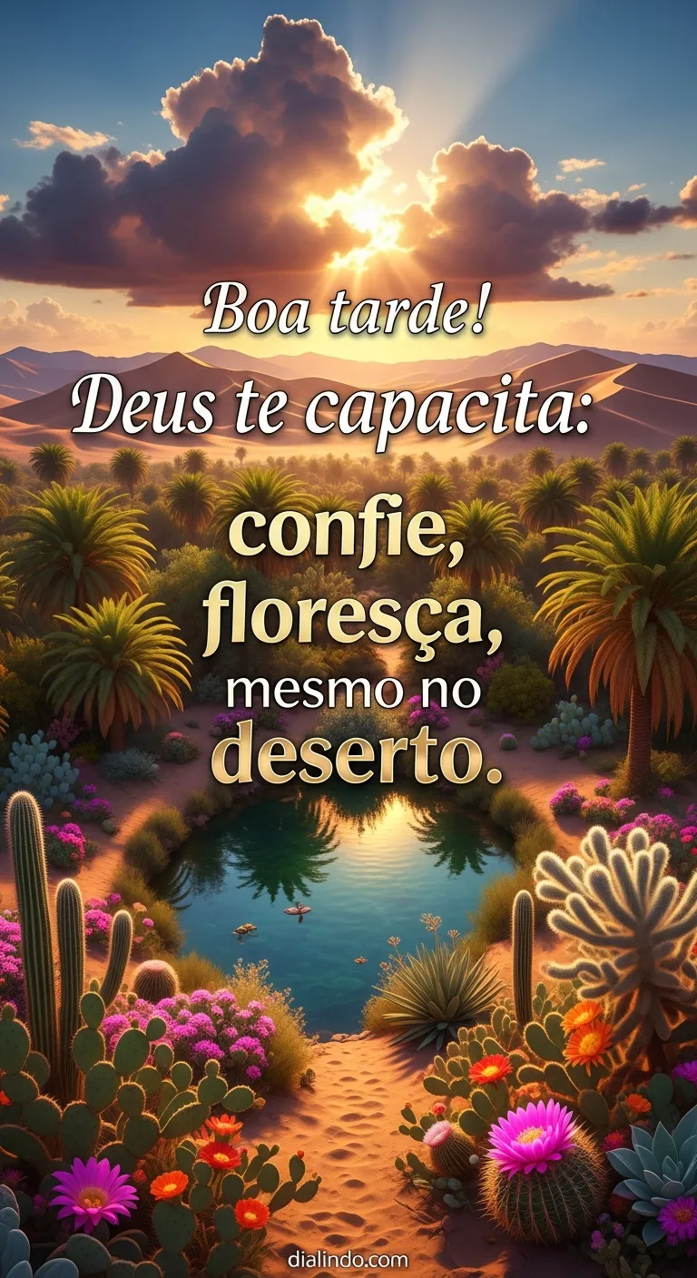 Deserto florido, fé nutrida