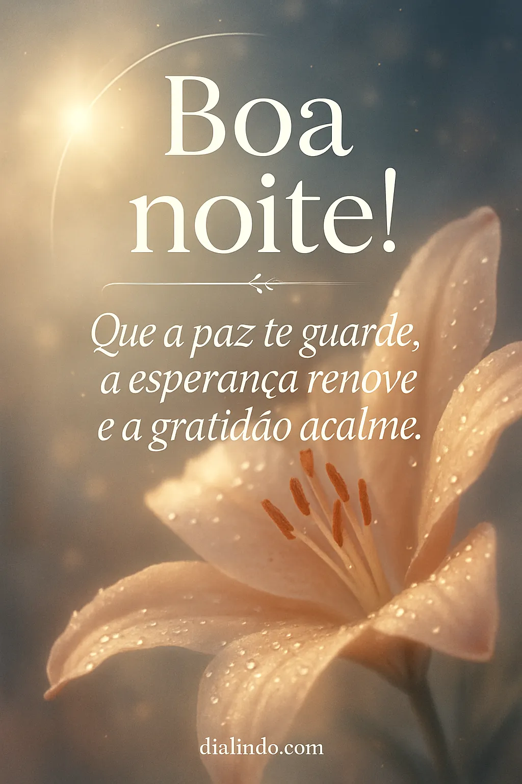 Paz, Esperança, Gratidão Noturna