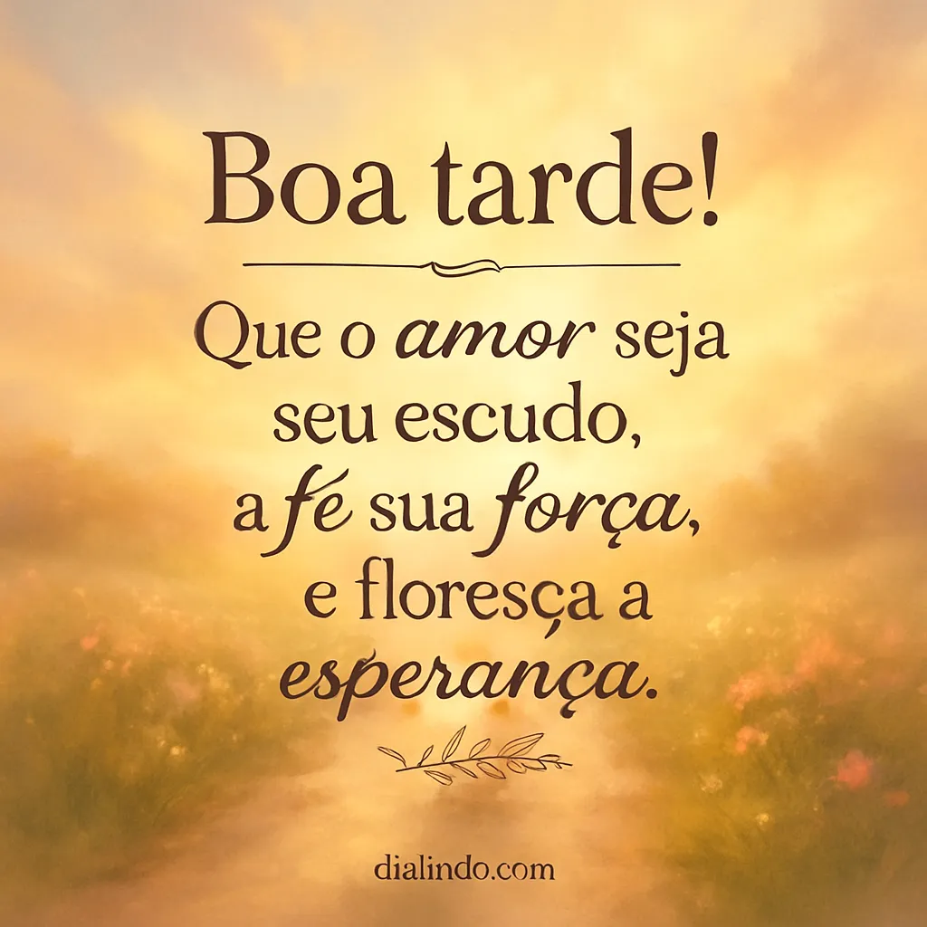 Escudo de Amor Florescente. - Mensagem inspiradora