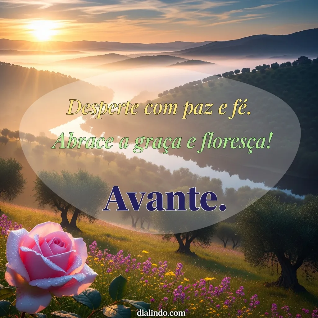 Florescer: Paz, Graça e Fé. - Mensagem inspiradora