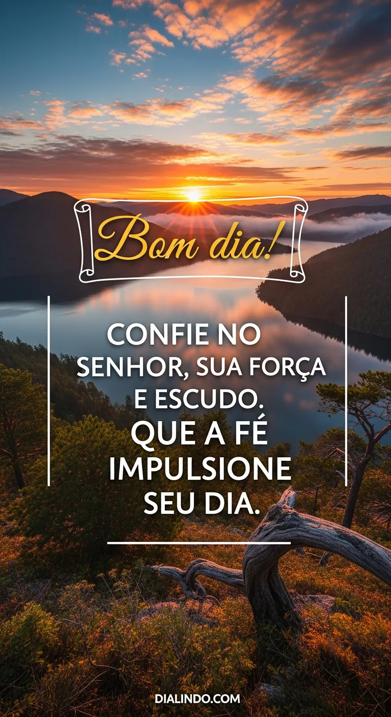 Fé: Escudo do Amanhecer. - Mensagem inspiradora