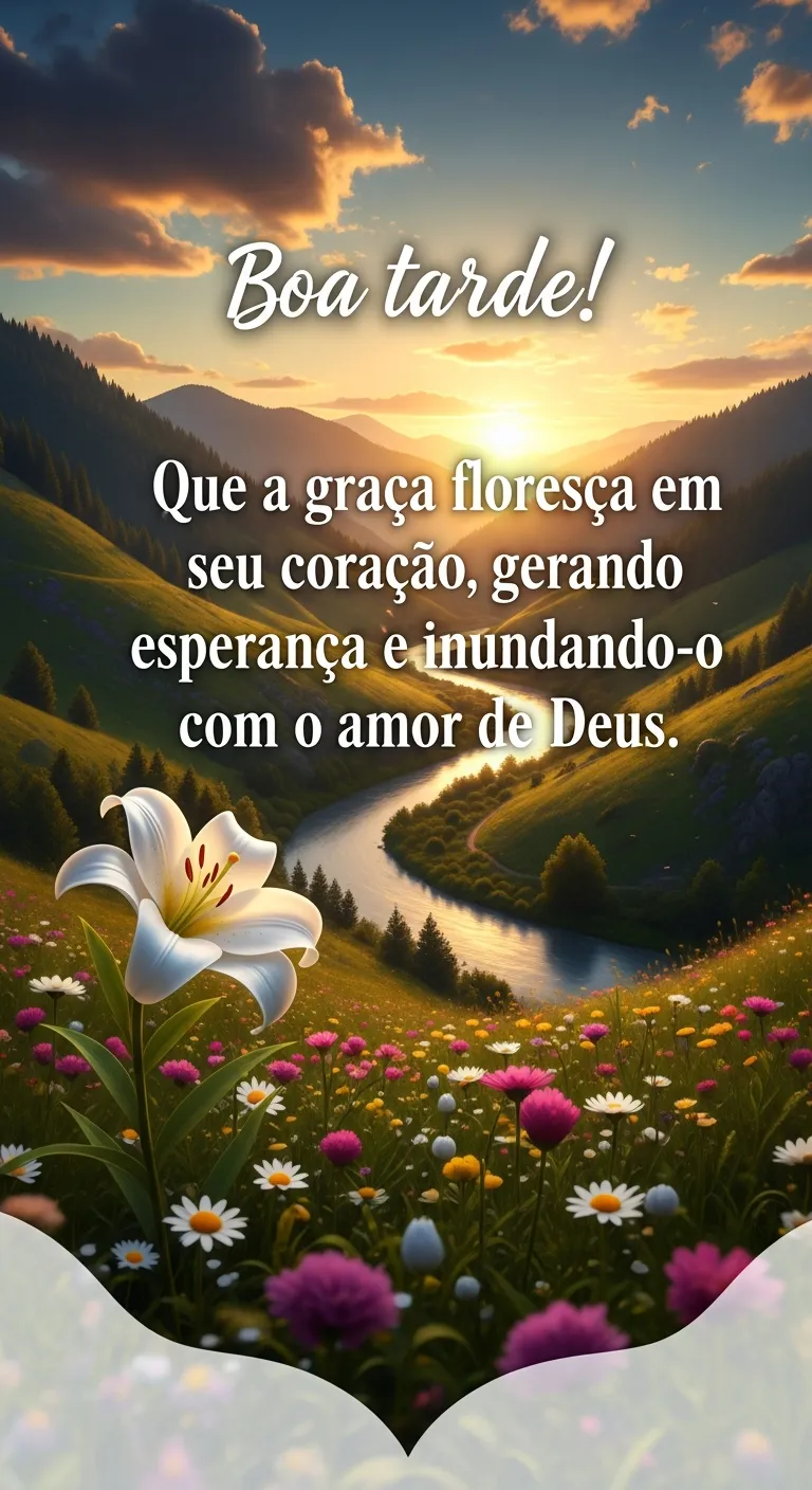 Florescer da Graça Divina - Mensagem inspiradora