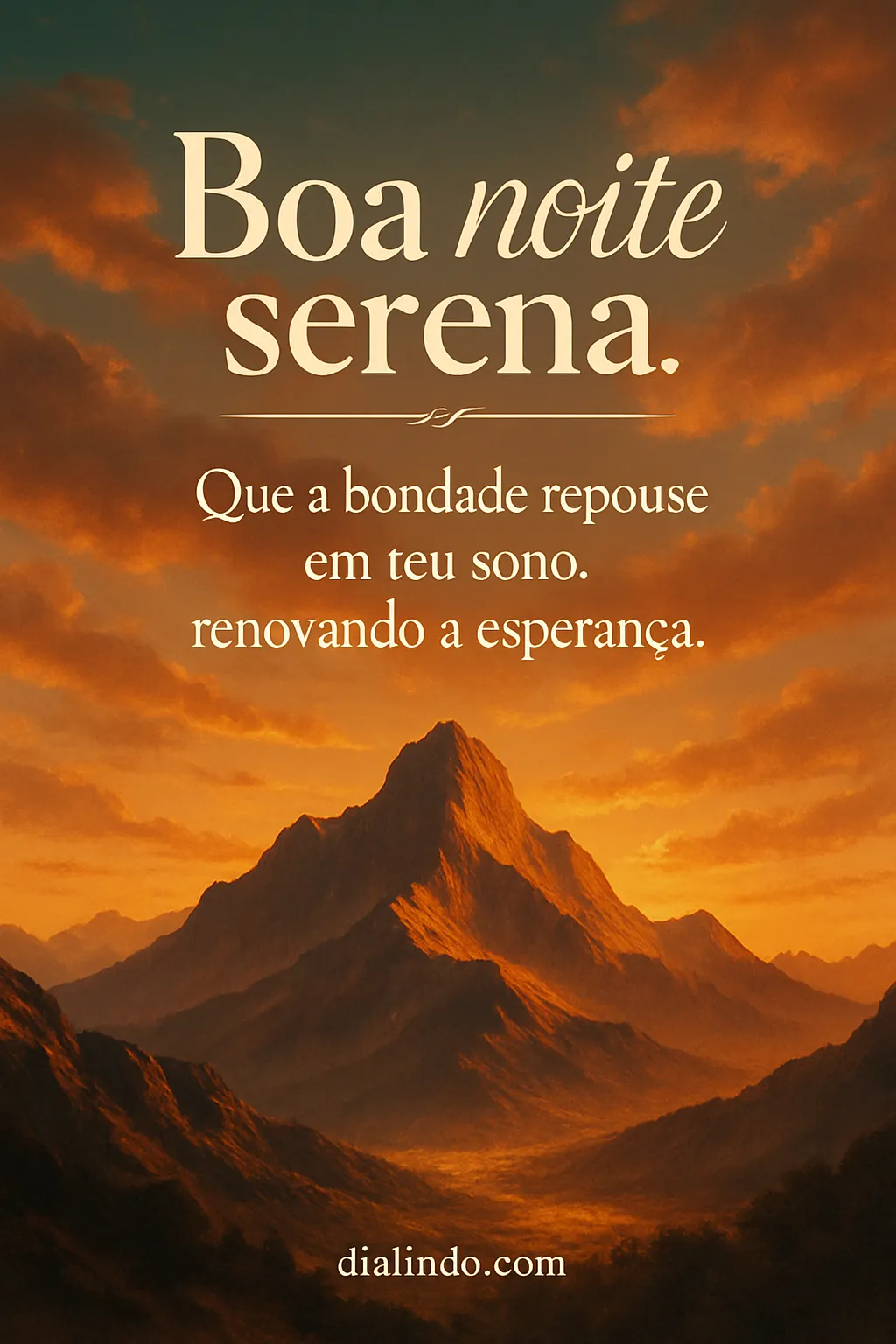 Serenidade, Bondade, Esperança Renovada.